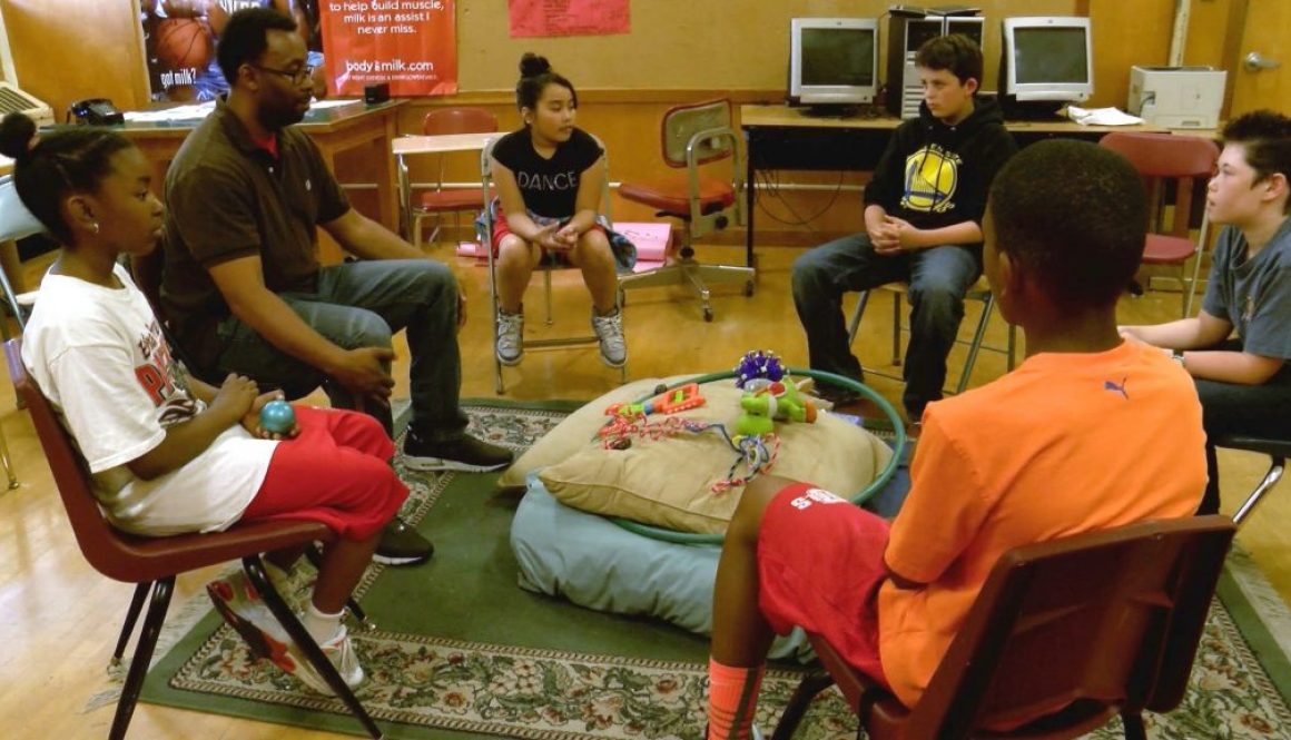 Middle School Restorative Justice Circle, Edna Brewer Middle School